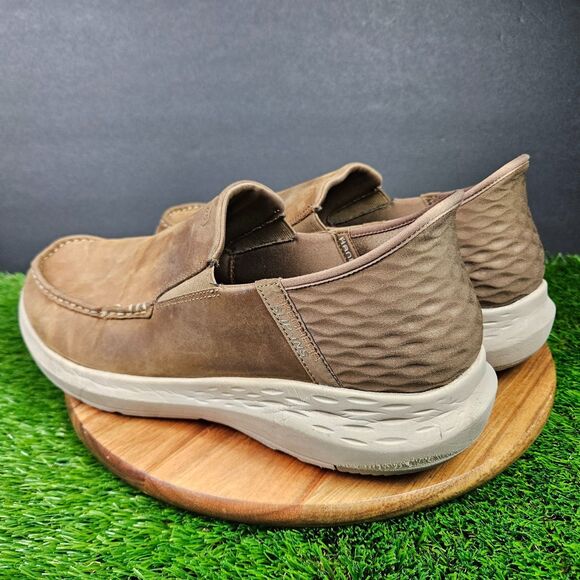 Skechers Shoes Mens 13 Slip-ins Relaxed Fit Parson Oswin Brown Low SN 204866 - Picture 4 of 11